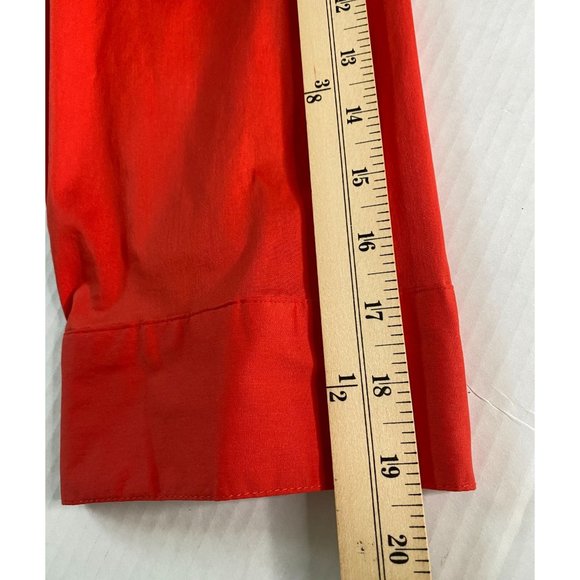 The Look Woman Orange Button Down Oversized Top Size 2X Lagenlook Quiet Luxury - Picture 8 of 8